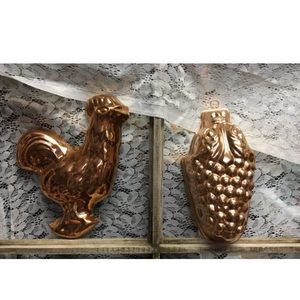 Copper Kitchen Molds (3) FREE SHIPPING